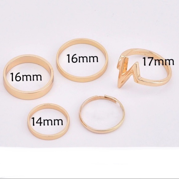 ✨Gold Midi Knuckle Rings Set NWOT✨ - Picture 3 of 3